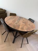 Complete eethoek met 4 stoelen., Ophalen, Rond, Zo goed als nieuw, Vijf personen of meer