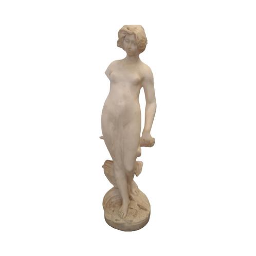 Italiaans albasten beeld van een naakte vrouw, circa 1900, Antiek en Kunst, Kunst | Beelden en Houtsnijwerken, Ophalen