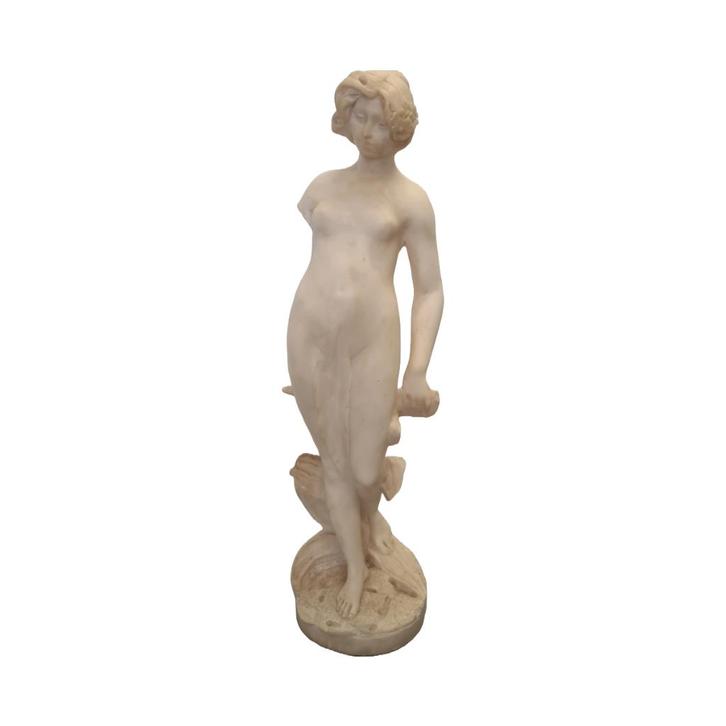 Italiaans albasten beeld van een naakte vrouw, circa 1900, Antiek en Kunst, Kunst | Beelden en Houtsnijwerken, Ophalen