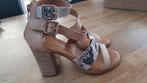 Bruin, deels leren, open schoenen, maat 36, Romeo Medici, Kleding | Dames, Schoenen, Pumps, Bruin, Nieuw, Romeo Medici