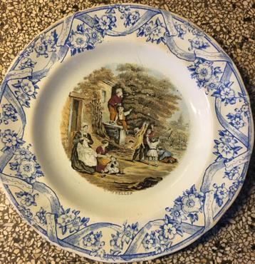 Antiek Aardewerk Regout bord Zeep Bellen 1851 Maastricht beschikbaar voor biedingen