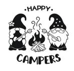 camper caravan auto bus sticker Happy Campers, The River House, Info@theriverhouse.nl, Nieuw, Ophalen of Verzenden