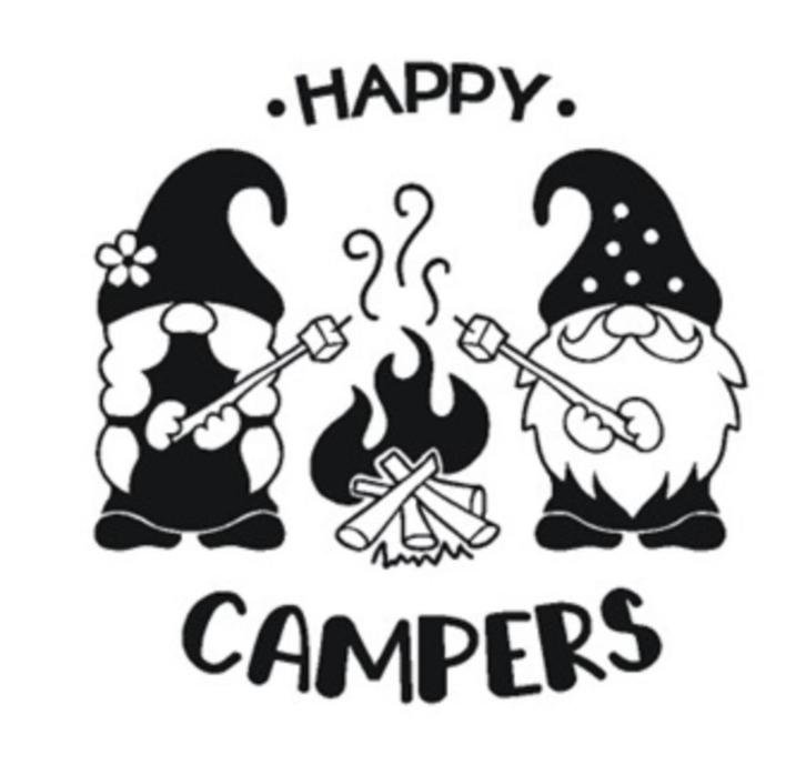 camper caravan auto bus sticker Happy Campers, Caravans en Kamperen, Camper-accessoires, Nieuw, Ophalen of Verzenden