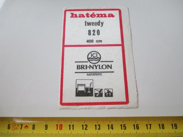 sticker textiel vloerbedekking HATÉMA tweedy 820, Verzamelen, Stickers, Zo goed als nieuw, Ophalen