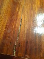 koloniale eettafel 220x95x80, Huis en Inrichting, Tafels | Eettafels, Ophalen, Gebruikt, Teakhout, 200 cm of meer