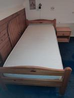1 persoons   bed met matras en nachtkastje, 90 cm, Eenpersoons, Wit, Ophalen of Verzenden