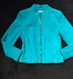 Turquoise suede jasje maat 38, Kleding | Dames, Maat 38/40 (M), Blauw, Ophalen of Verzenden, Zo goed als nieuw