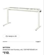 Ikea Mittzon bureaublad en onderstel, Ophalen, In hoogte verstelbaar, Zo goed als nieuw, Bureau