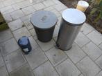 Afvalemmers - Set van 3, Gebruikt, Met pedaal, 50 tot 75 cm, Ophalen of Verzenden