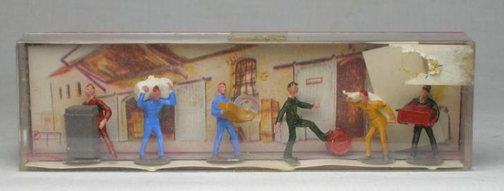 Merten: 6 van Gend & Loos medewerkers., Hobby en Vrije tijd, Modeltreinen | H0, Zo goed als nieuw, Brug, Tunnel of Gebouw, Gelijkstroom of Wisselstroom