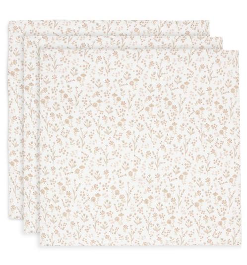 Hydrofiele Doek Bloomy Bloemen 70x70 (set 3) Jollein, Kinderen en Baby's, Badjes en Verzorging, Nieuw, Overige typen, Ophalen of Verzenden