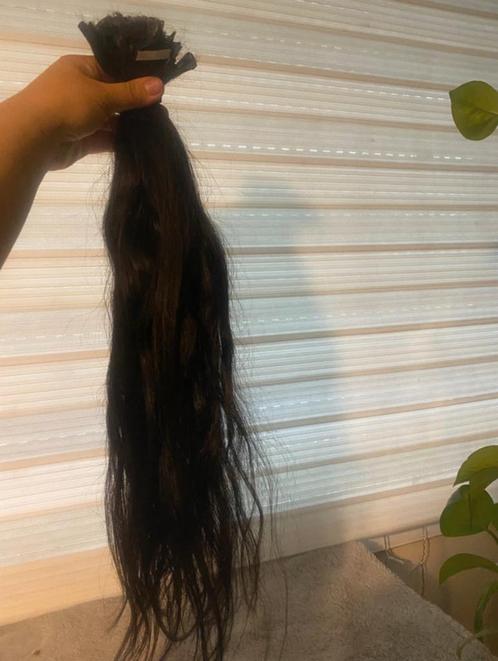 Echt haar extensions~60 cm- 33 stuks, Sieraden, Tassen en Uiterlijk, Uiterlijk | Haarverzorging, Gebruikt, Pruik of Haarverlenging
