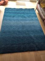 Vloerkleed eco-wol prachtig blauw 160x230, Blauw, 150 tot 200 cm, 200 cm of meer, Ophalen of Verzenden