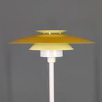 Vloerlamp groen geel, unieke staande lamp Scandinavisch, 100 tot 150 cm, Gebruikt, Vintage, Metaal