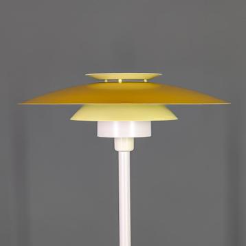 Vloerlamp groen geel, unieke staande lamp Scandinavisch