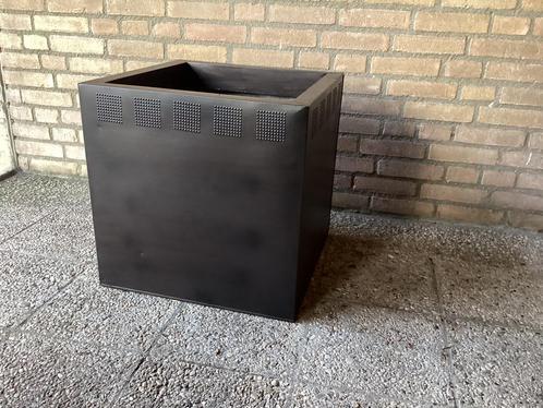 Grote, zwarte, vierkante zinken plantenbak, nieuw, Tuin en Terras, Bloembakken en Plantenbakken, Nieuw, Minder dan 60 cm, Vierkant