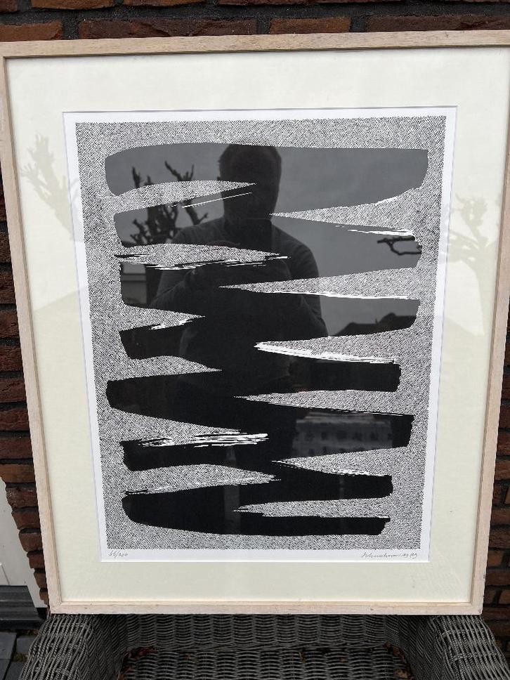 Jan Schoonhoven x Peklight Art, Antiek en Kunst, Kunst | Schilderijen | Modern, Ophalen of Verzenden