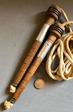 Antiek Springtouw 30s, Hout en Metaal, werklengte 2,20 meter, Ophalen of Verzenden