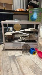 Hamster kooi bijna helemaal nieuw, Kooi, 60 tot 90 cm, Minder dan 75 cm, Ophalen of Verzenden