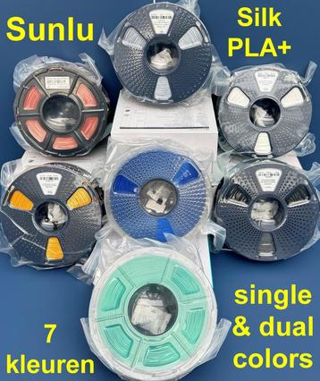 Sunlu Silk PLA+ single & dual colors Filament 1.75mm 1kg/rol beschikbaar voor biedingen