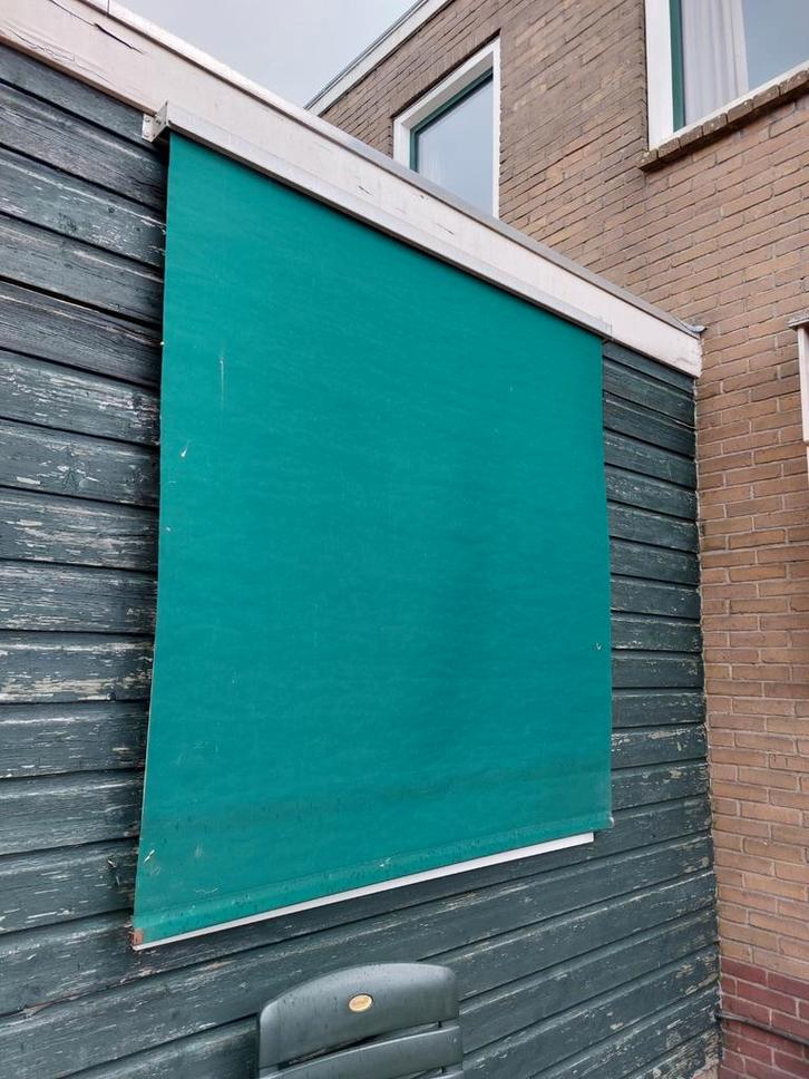 Groen zonnescherm B160cm xH170cm, Tuin en Terras, Zonneschermen, Gebruikt, Overige typen, Ophalen