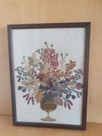 geborduurd / pot met bloemen, Hobby en Vrije tijd, Borduren en Borduurmachines, Ophalen of Verzenden, Zo goed als nieuw, Handborduren
