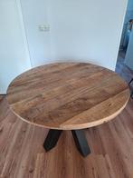 Ronde mango eettafel 110 cm, Huis en Inrichting, Tafels | Eettafels, Ophalen, Rond, Zo goed als nieuw, Modern