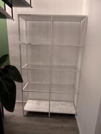 Ikea vitrinekast / stellingkast wit metaal glas, Ophalen, Zo goed als nieuw