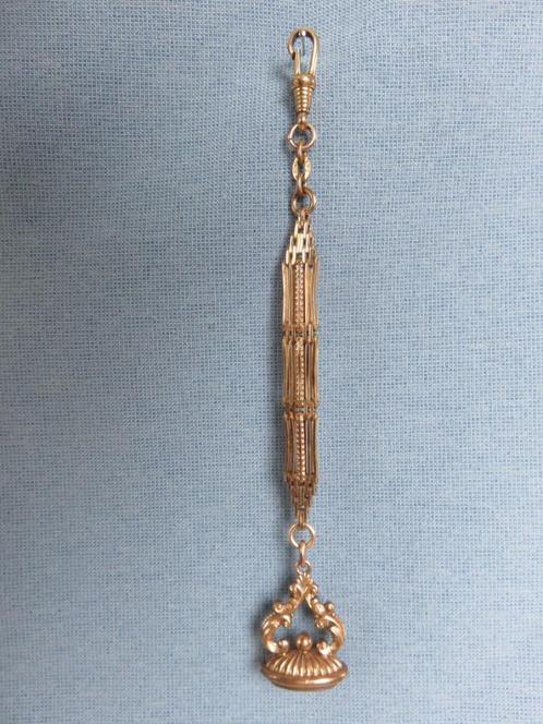 Antieke horloge ketting met persoonlijke stempel - ca. 1900, Antiek en Kunst, Curiosa en Brocante, Ophalen of Verzenden