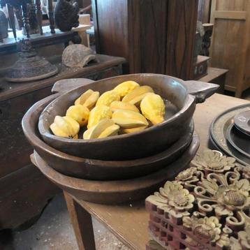 landelijk schalen hout bakken authentiek oud bak schaal DL4 beschikbaar voor biedingen