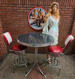 FIFTIES SIXTIES BEL AIR BARKRUKKEN MET BARTAFEL AMERIKAANS, Huis en Inrichting, Barkrukken, Ophalen, 60 tot 90 cm, Met voetsteun