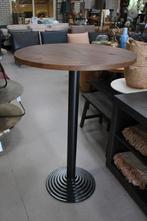 Mooie ronde bartafel statafel metaal & hout Ø80 cm., Huis en Inrichting, Barkrukken, Ophalen, 60 tot 90 cm, Zo goed als nieuw