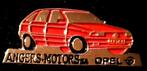 Opel Astra- Angers Motors sa pin rood, Ophalen of Verzenden, Nieuw, Transport, Speldje of Pin