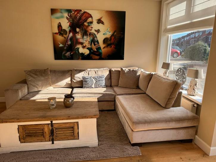Salontafel met opbergruimte - 135x74x50 cm, Huis en Inrichting, Tafels | Salontafels, Gebruikt, 50 tot 75 cm, 50 tot 100 cm, 100 tot 150 cm