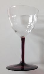 Glas art deco 1929 Roozendaal kristalunie  logos paars, Ophalen of Verzenden, Zo goed als nieuw, Overige typen