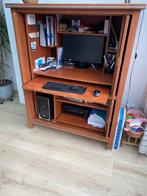 computerkast, tafel en dressoir uit 1 serie, Ophalen, Gebruikt, 70 tot 120 cm, Kersenhout