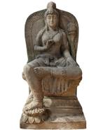 Groot zandstenen Prajnaparamita-beeld uit Java, Ophalen of Verzenden, Gebruikt