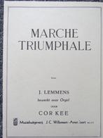 Bladmuziek orgel: Marche Triumphale, J. Lemmens, Cor Kee, Gebruikt, Klassiek, Artiest of Componist, Ophalen