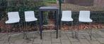 Eurosol bartafel + 4 IKEA barkrukken, Ophalen of Verzenden, Gebruikt, Wicker