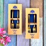 Goudkleurige vorkjes giftset vorken setjes goudkleur, Huis en Inrichting, Keuken | Bestek, Ophalen of Verzenden