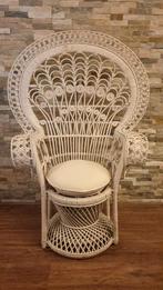Bohemian Pauwenstoel - Decoratief en Stijlvol, Ophalen, Gebruikt, Wit, Eén