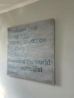 Mooi groot achilderij - eetkamer - grijs tinten - betonlook, Ophalen