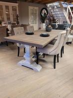 *OPRUIMING* 4 Landelijke Eetkamerstoelen Orly kleur Taupe (1, Nieuw, Ophalen of Verzenden, Vier, Stof