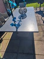 Tuintafel met natuursteen blad te koop, Tuin en Terras, Ophalen, Gebruikt, Rechthoekig, Overige materialen