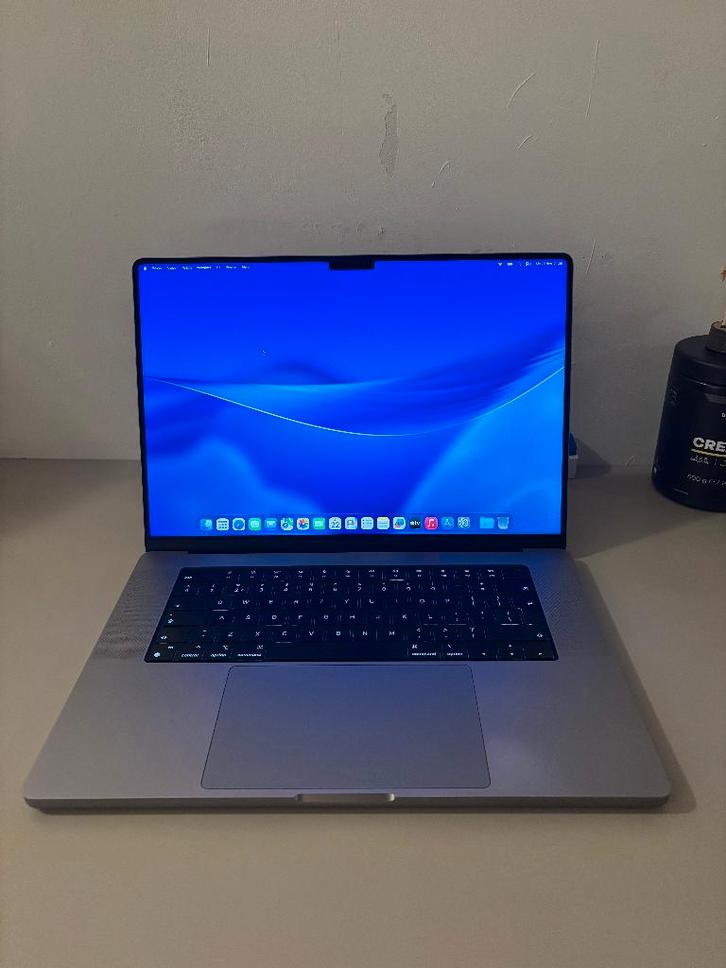 MacBook Pro 2021 16" M1 Pro , 16GB ram, 512GB ssd, Grijs, Computers en Software, Apple Macbooks, Zo goed als nieuw, MacBook Pro