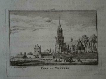 292 / Emmerik  de stad en Kerk Kopergravure  18e Eeuw beschikbaar voor biedingen