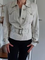 Off White leren jasje, Kleding | Dames, Jassen | Zomer, Ophalen of Verzenden, Zo goed als nieuw, Maat 36 (S), Wit