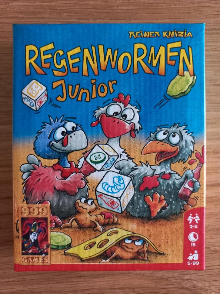 REGENWORMEN JUNIOR, 999 Games, COMPLEET in NIEUWSTAAT!!!, Hobby en Vrije tijd, Gezelschapsspellen | Kaartspellen, Nieuw, Ophalen of Verzenden