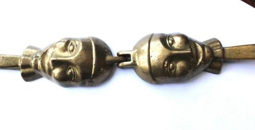 Prachtige antieke zware Notenkraker met gezicht, koper, Antiek en Kunst, Antiek | Koper en Brons, Koper, Ophalen