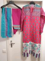 Maat S katoen shalwar kameez 3 delige indiase pak, Kleding | Dames, Gelegenheidskleding, Overige typen, Ophalen of Verzenden, Zo goed als nieuw